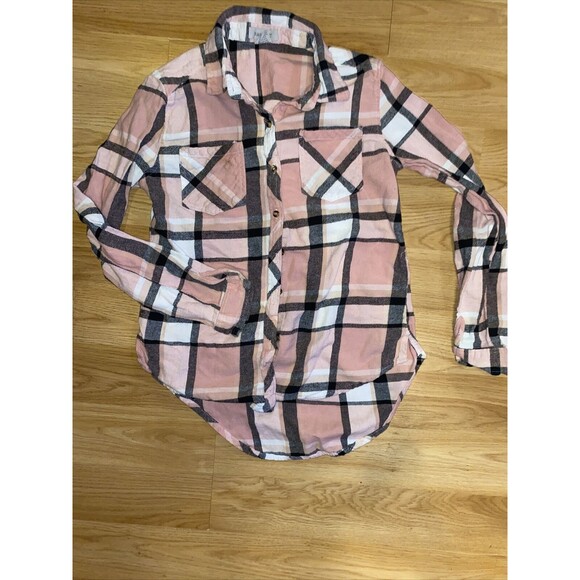 Passport Button Up Medium Pink Plaid - Picture 1 of 3